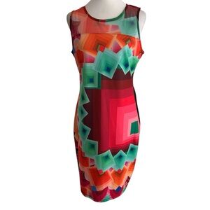 Desigual Women’s Large Sleeveless Colorful Geometric Festival Margaret Dress